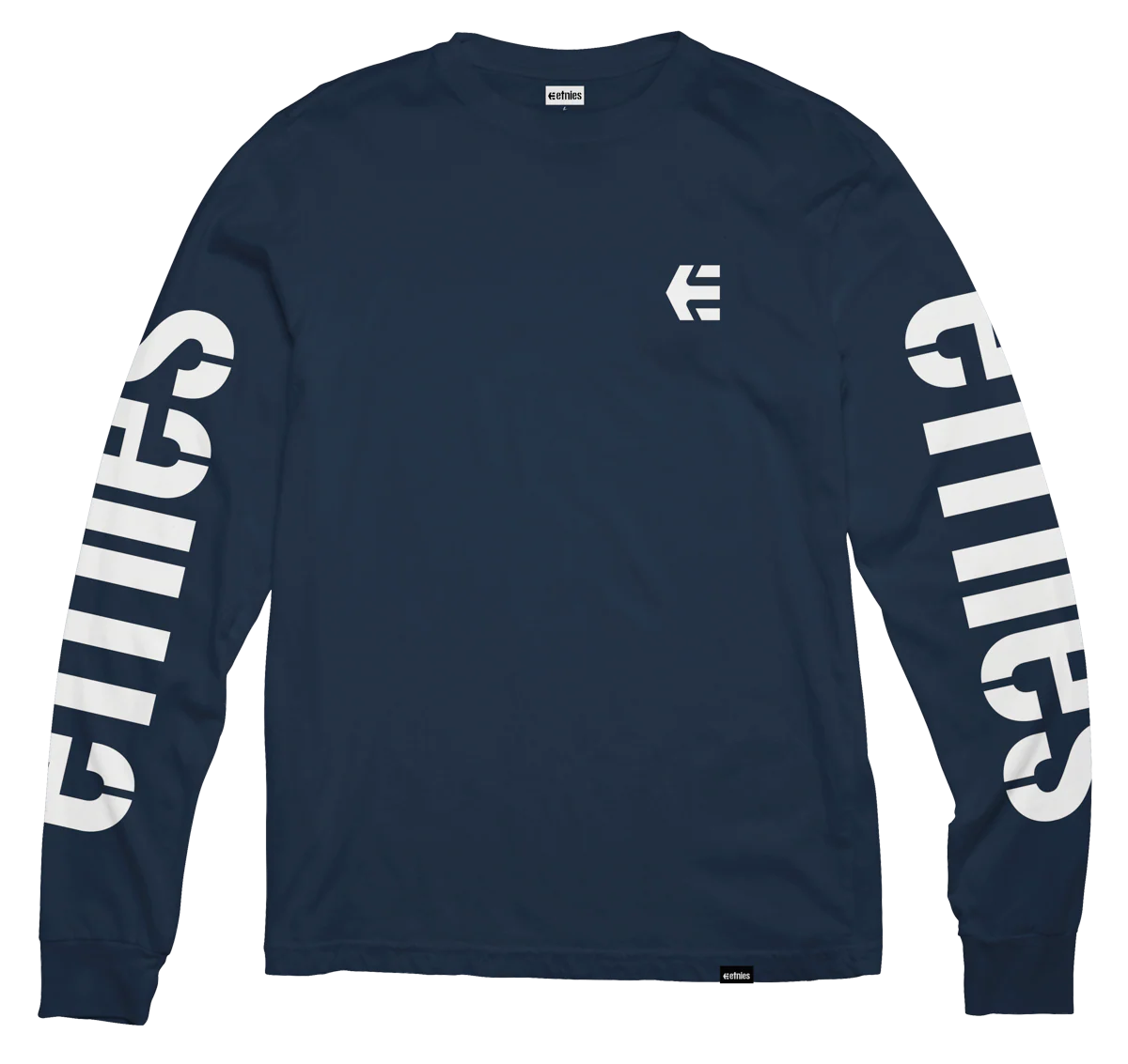 ICON L/S TEE-NAVY\/WHITE