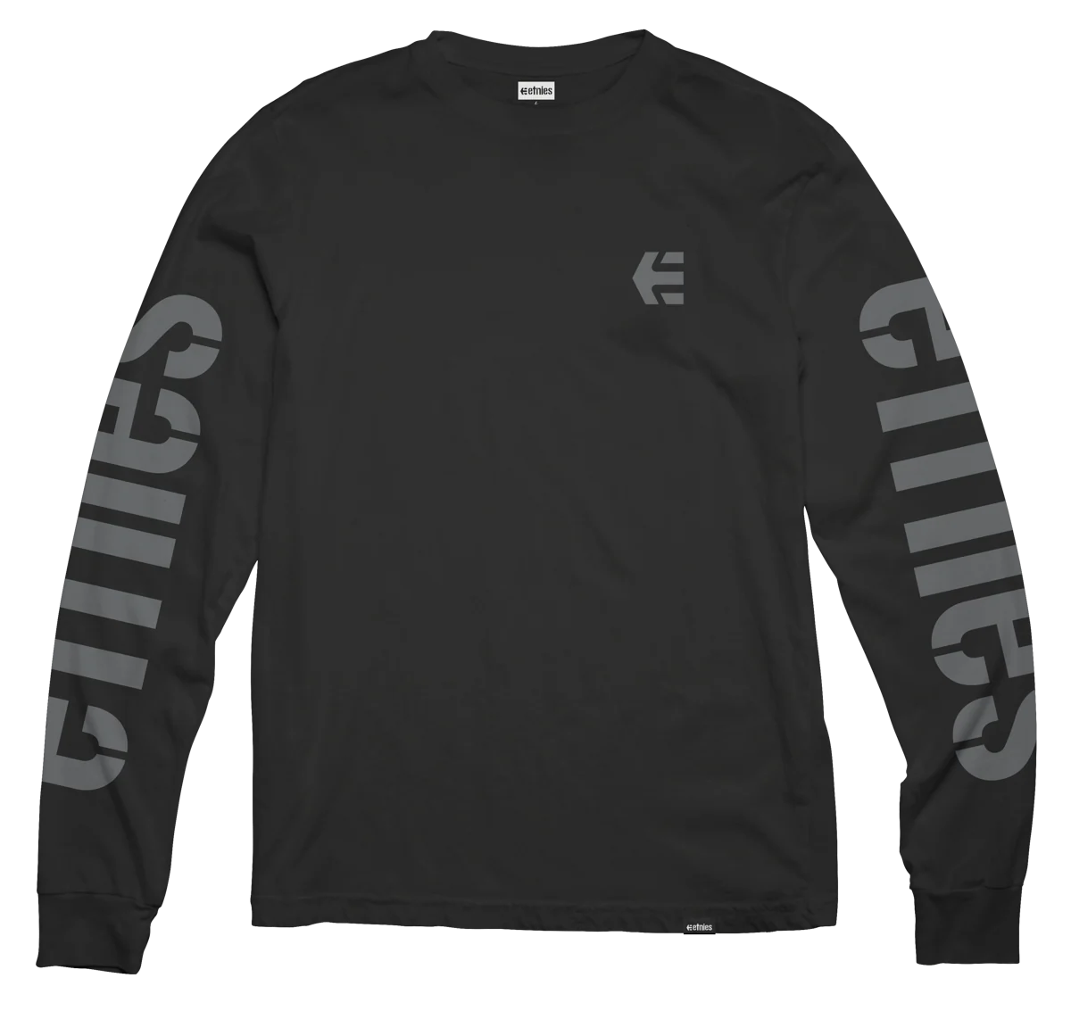 ICON L/S TEE-BLACK\/BLACK\/GREY