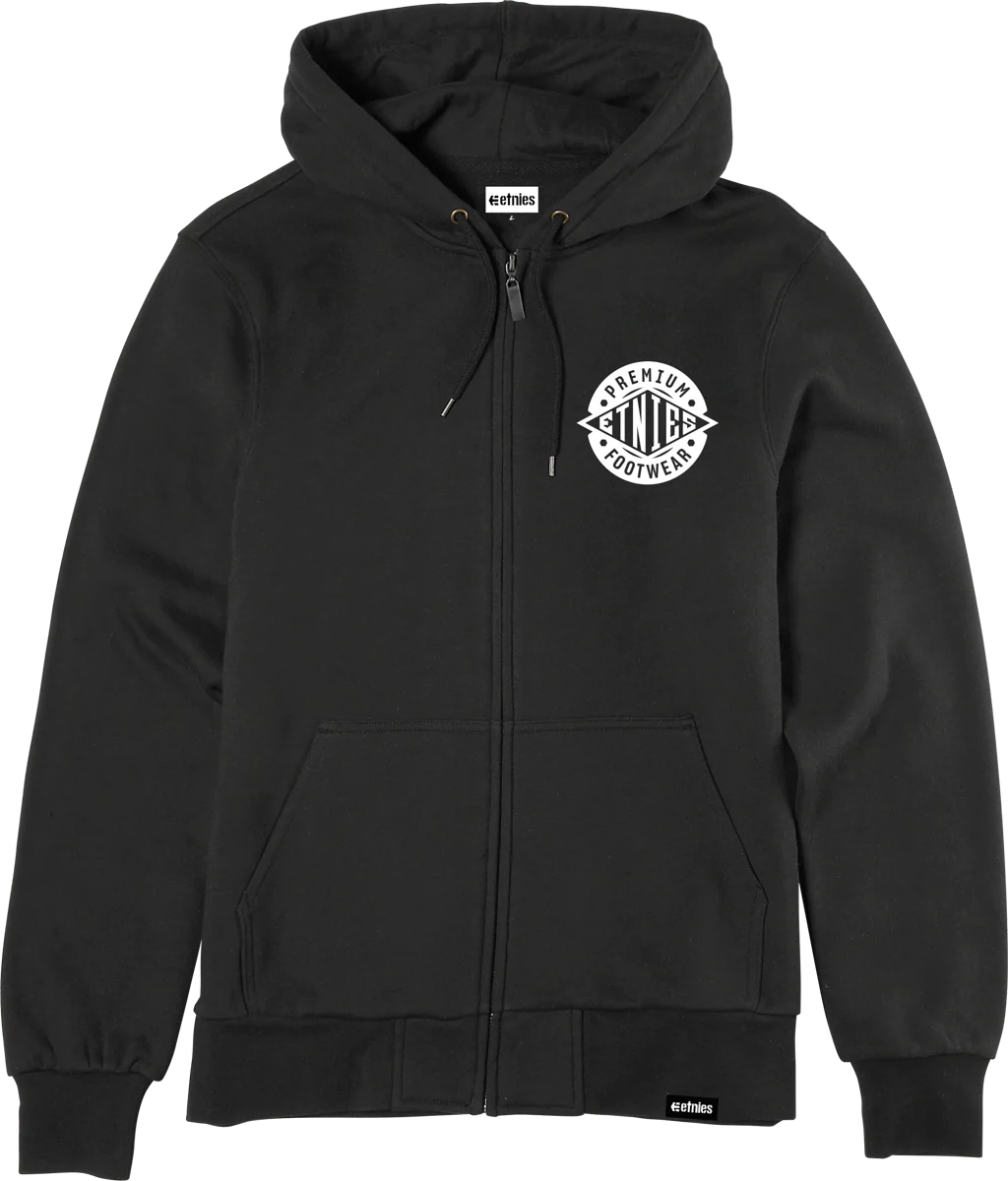 PREMIUM FW ZIP UP-BLACK\/WHITE