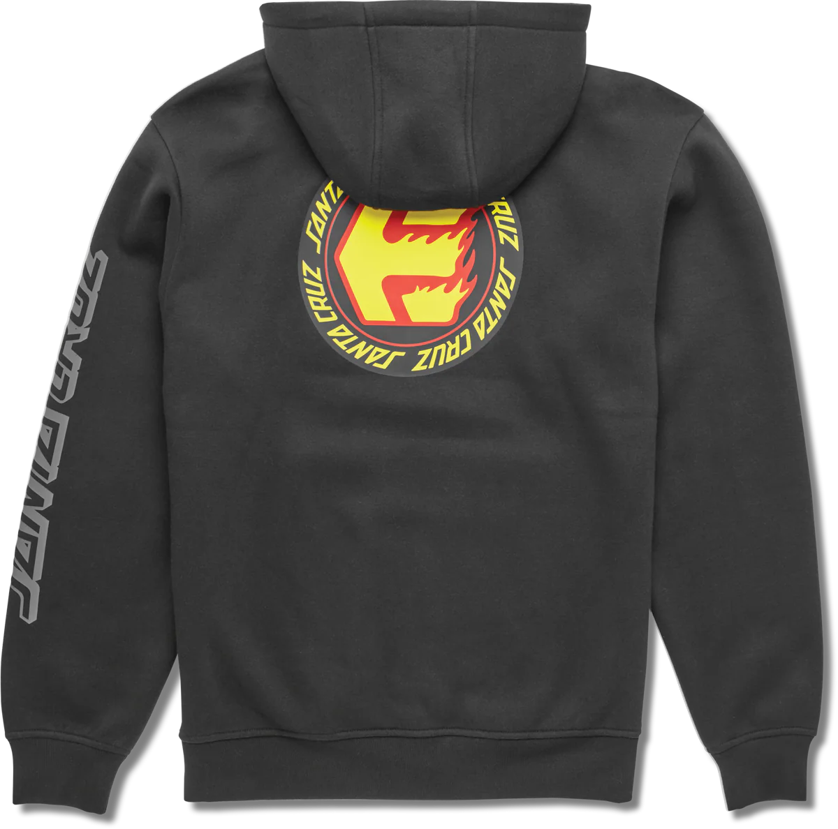SANTA CRUZ FLAME TECH ZIP UP-BLACK