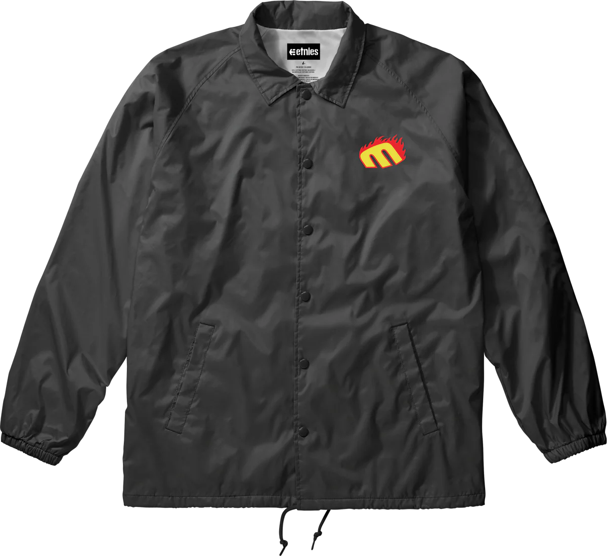 SANTA CRUZ FLAME COACHES JACKET-BLACK