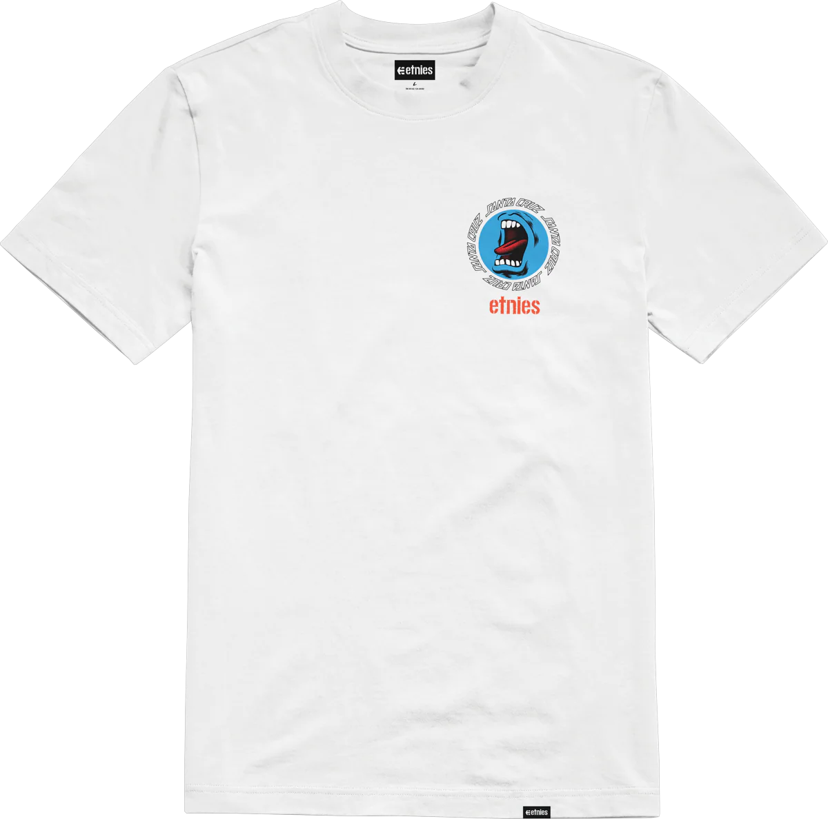 SANTA CRUZ SCREAMING HAND TEE-WHITE