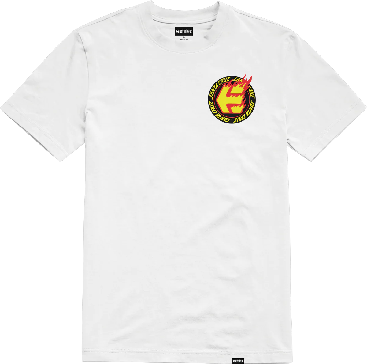 SANTA CRUZ FLAME TEE-WHITE
