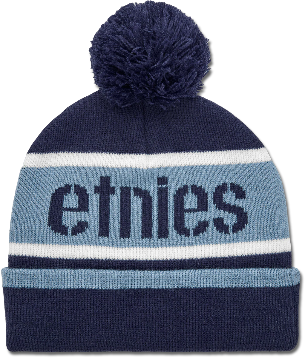 STENCIL POM BEANIE-NAVY