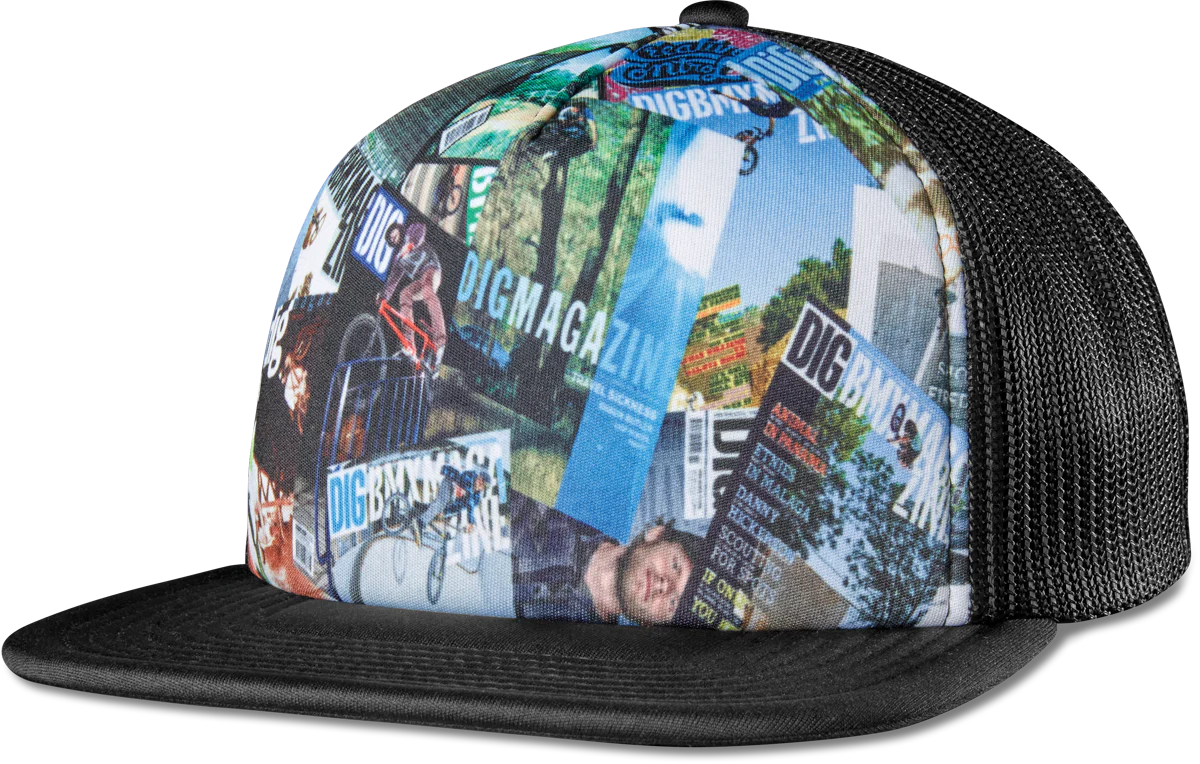 DIG TRUCKER HAT-BLACK\/BLUE