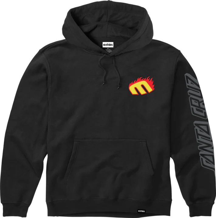 SANTA CRUZ FLAME PULLOVER-BLACK