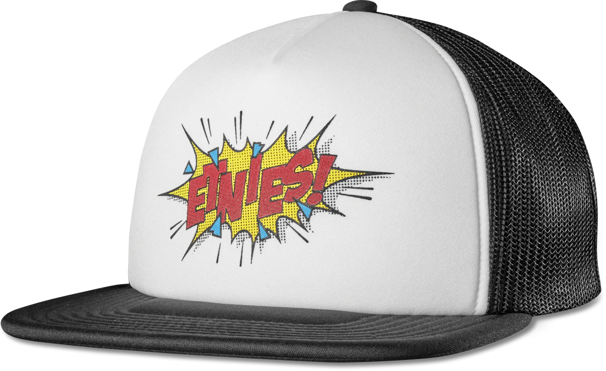 GRAPHIC TRUCKER HAT-BLACK\/WHITE