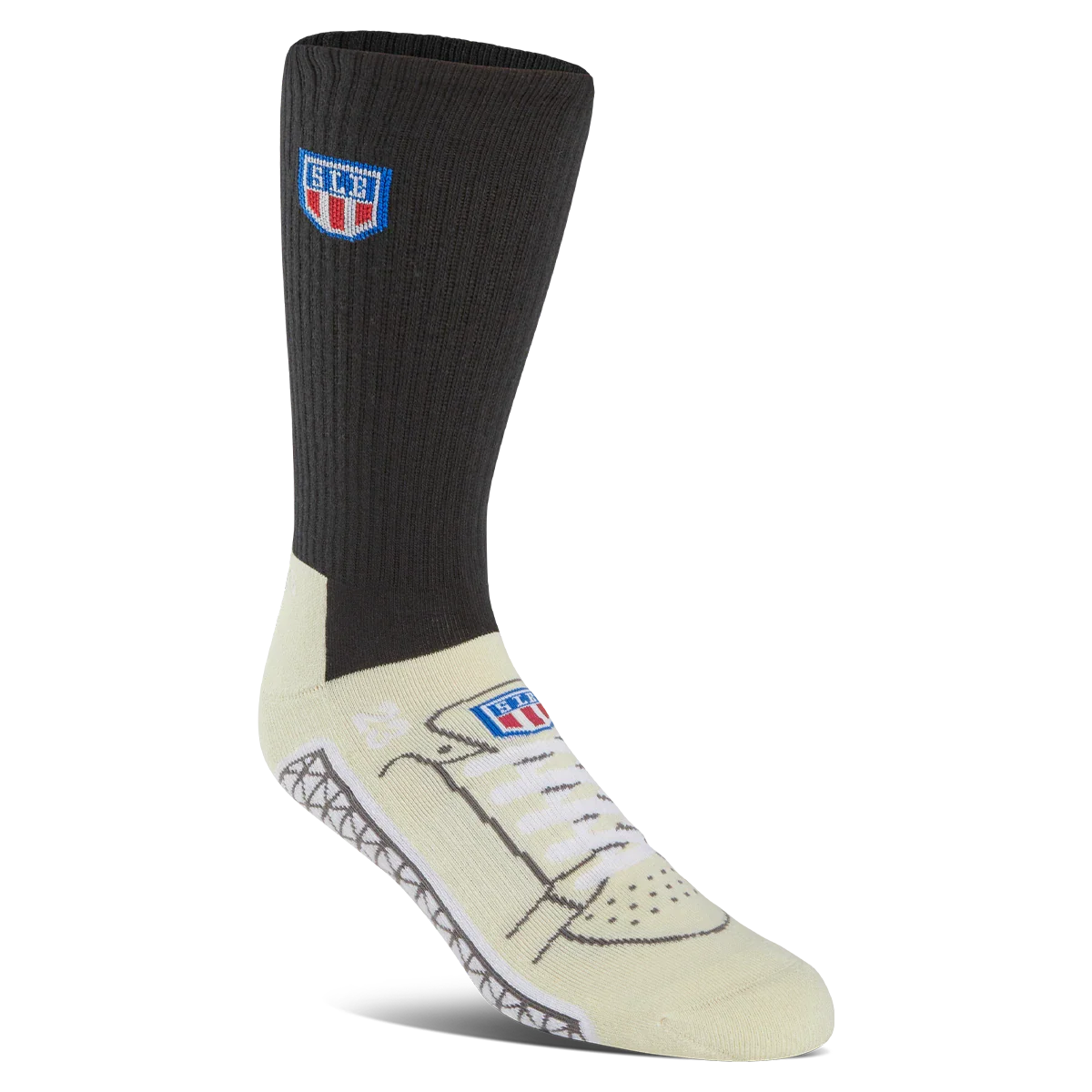 SLB Crew Sock-WHITE/BLACK 1 3821-slb-crew-sock-white-black-1.webp