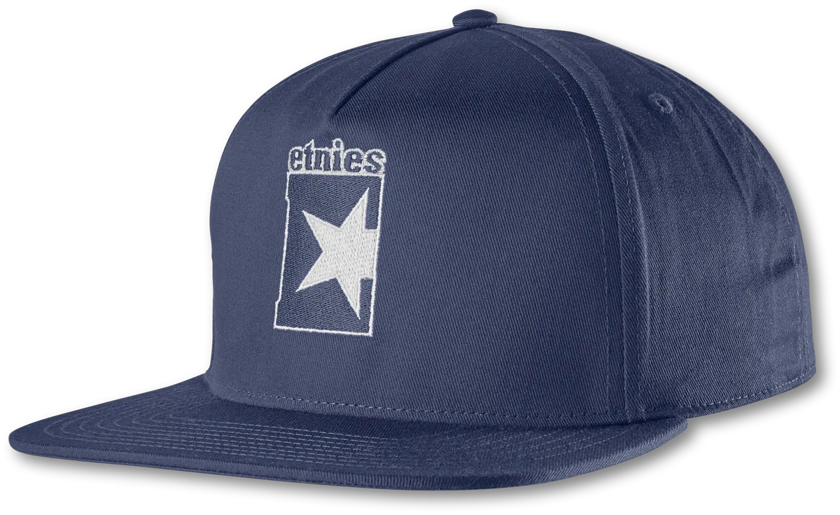 Star Snapback Hat-NAVY