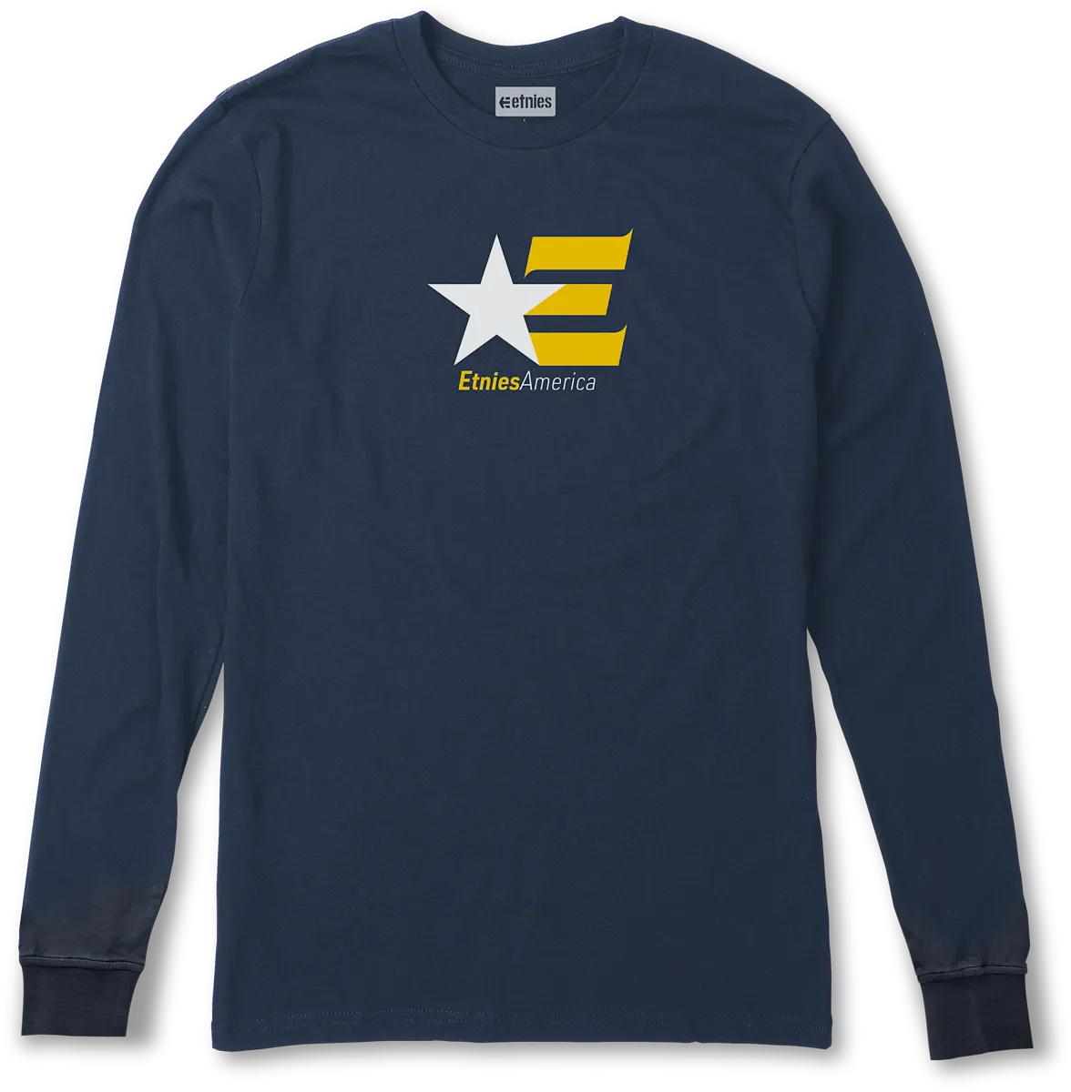 America L/S Tee-NAVY\/WHITE\/YELLOW