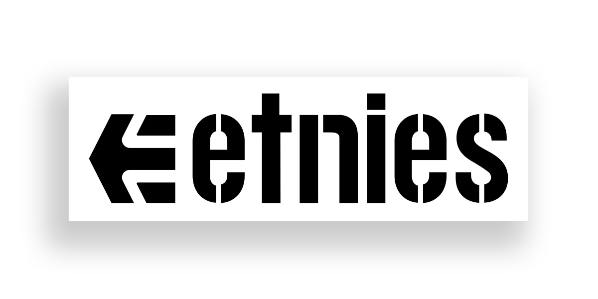 ETNIES LOGO STICKER 4"-WHITE