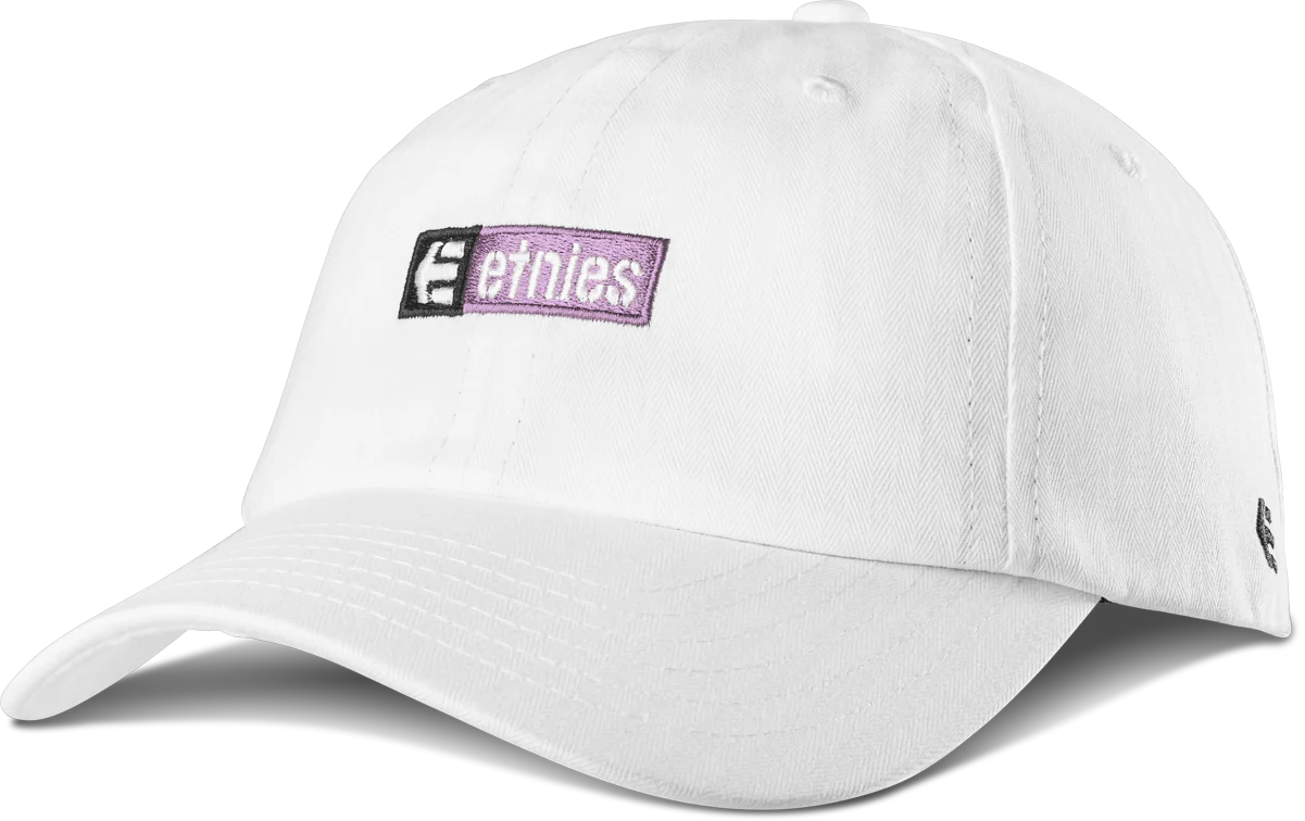 NEW BOX SNAPBACK HAT-WHITE\/BLACK
